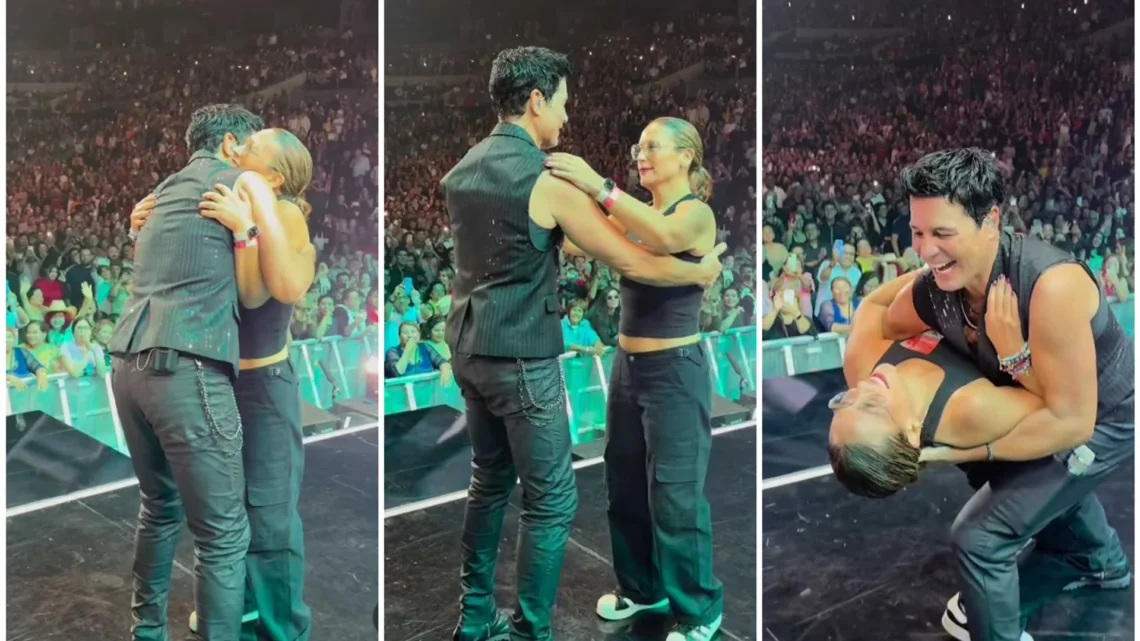 Angélica Vale cumple su sueño de bailar con Chayanne