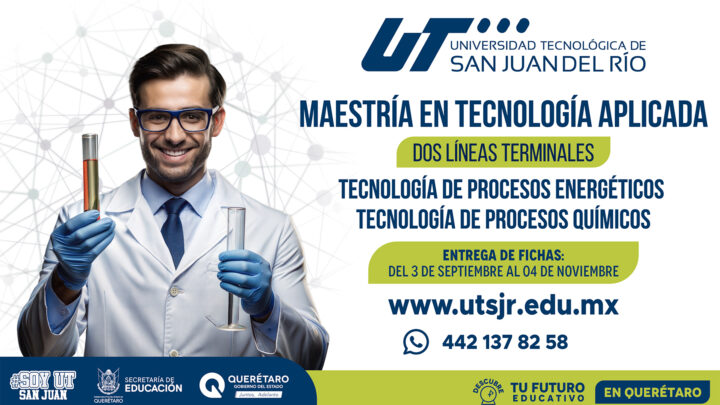 Abre UT San Juan convocatoria para la Maestría en Tecnología Aplicada