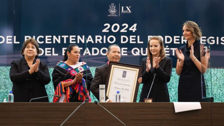 La LX Legislatura impuso la “Medalla de Honor Junípero Serra” del Poder Legislativo de Querétaro, en su versión 2024, al Presbítero Benjamín Vega Robles