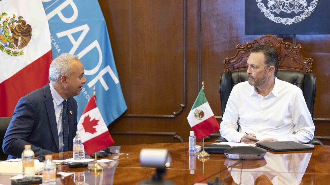 Se reúne Mauricio Kuri con autoridades del Departamento del Trabajo del Gobierno de Canadá