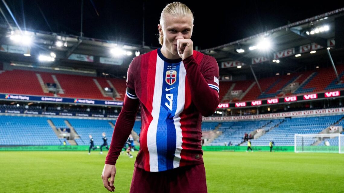 Erling Haaland ya es el máximo goleador de la Selección de Noruega