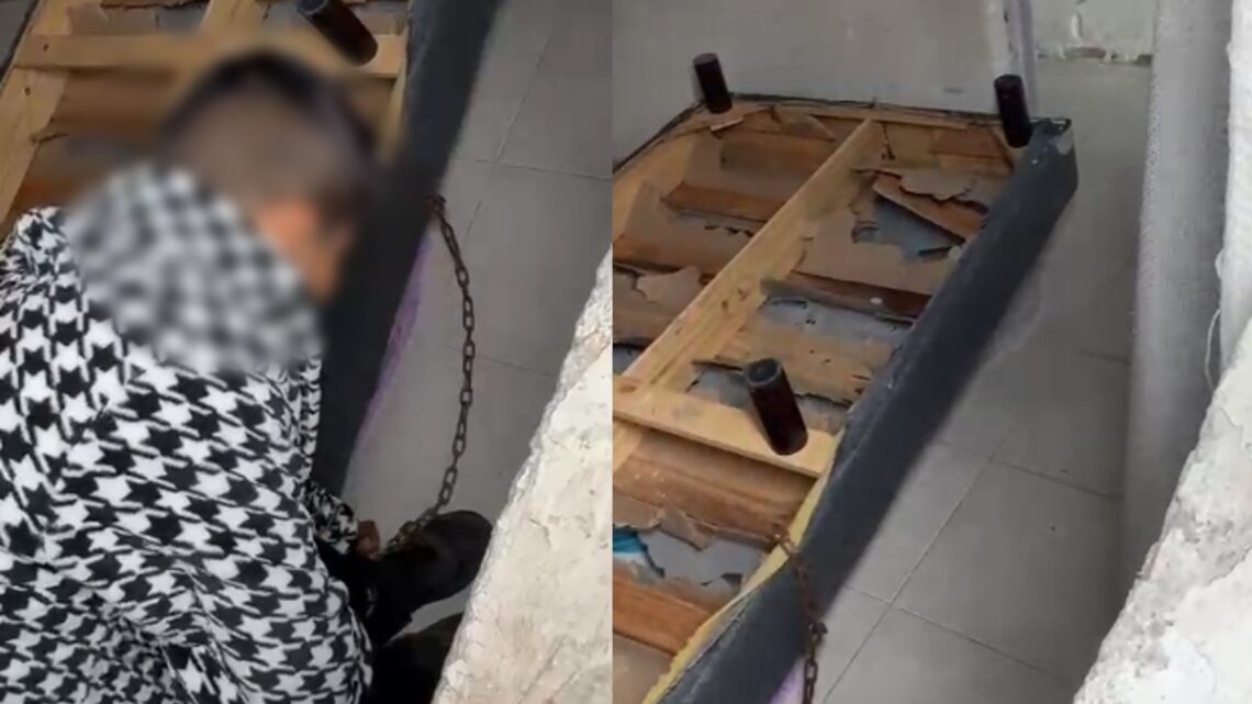Rescatan a niño encadenado y maltratado por su madre en Hidalgo
