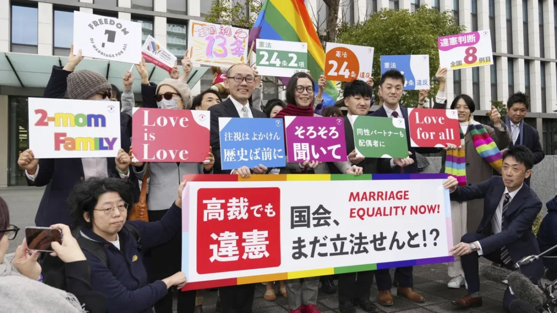 Tribunal japonés declara inconstitucional veto a matrimonios del mismo sexo