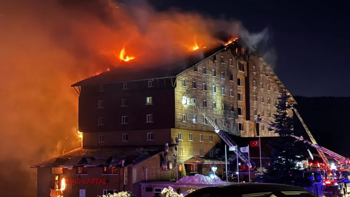 Tragedia en Turquía: incendio en un hotel de esquí deja al menos 69 muertos