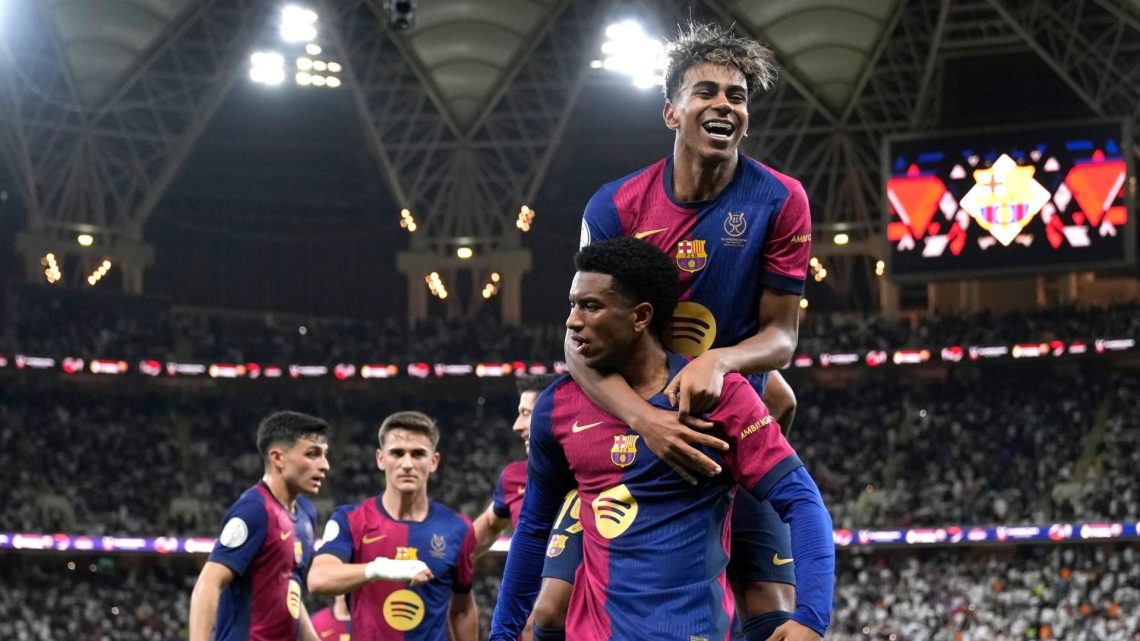 Barcelona arrolla al Real Madrid y se corona campeón de la Supercopa de España