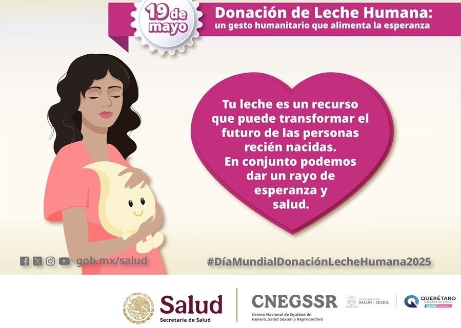 Se adhiere SESA a la conmemoración del Día Mundial de la Donación de Leche Materna