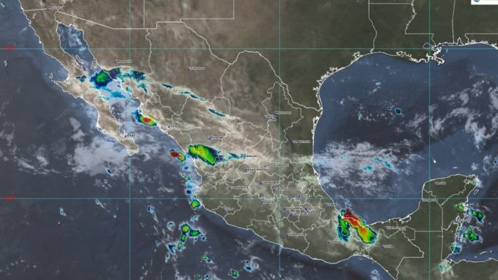 La entrada de humedad del océano Pacífico y golfo de México, producirá lluvias puntuales 