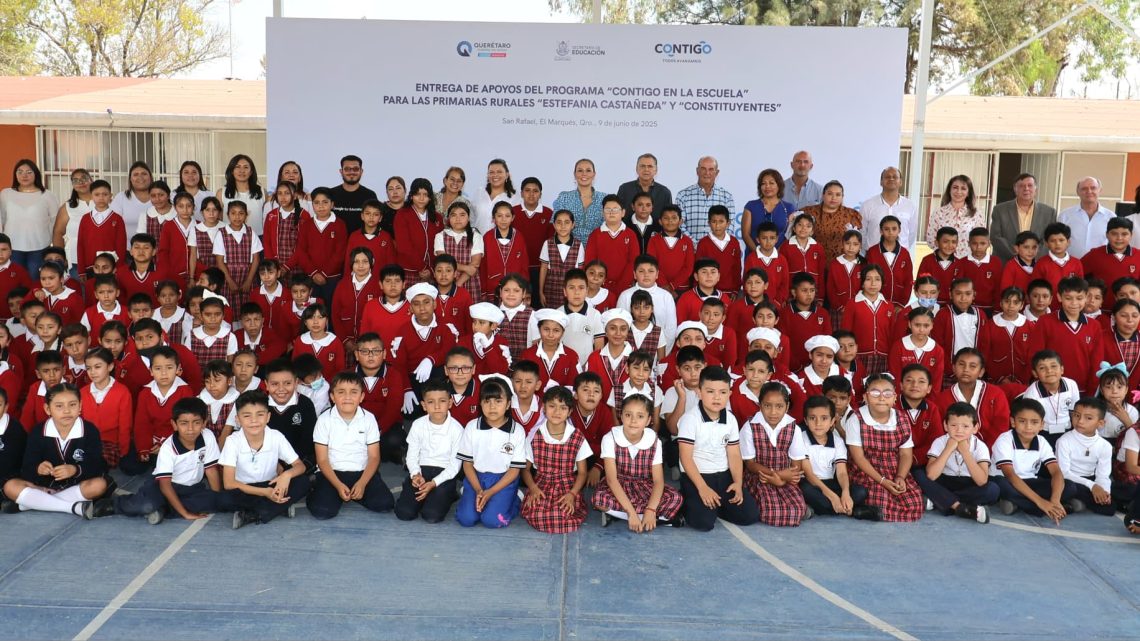 Entregan apoyos del programa Contigo en la Escuela a primarias rurales de San Rafael