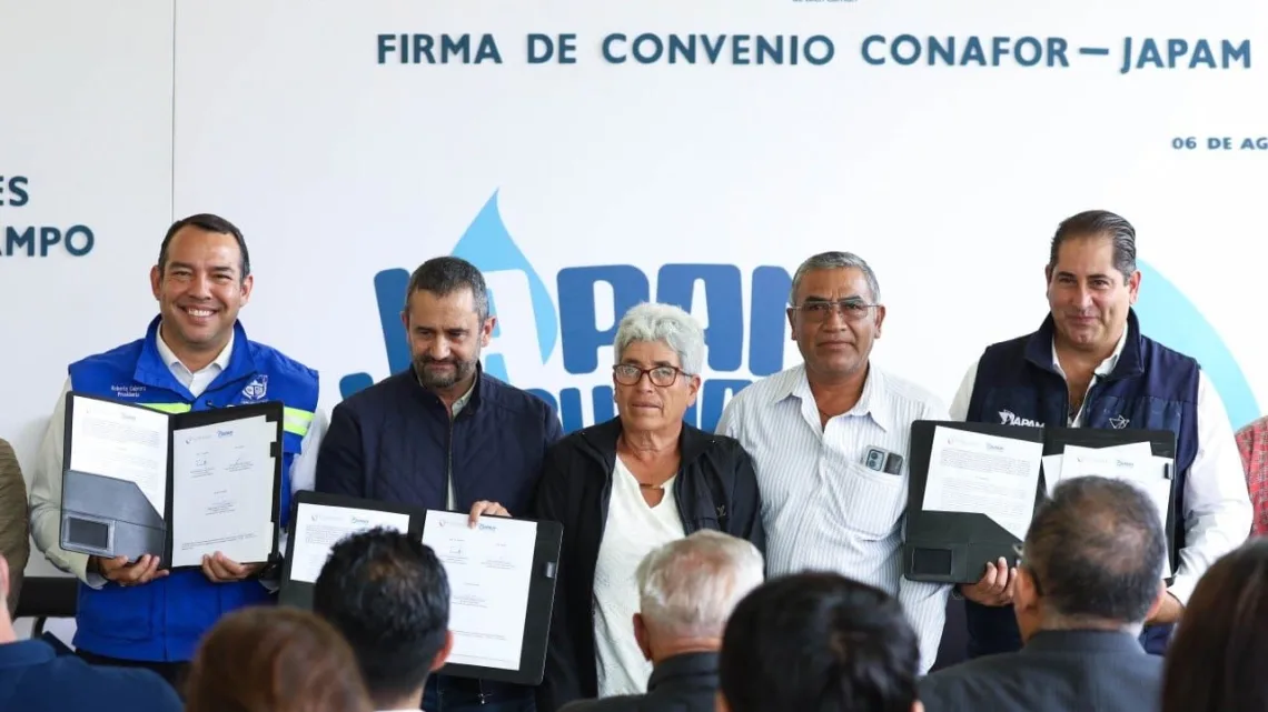 JAPAM y CONAFOR firman convenio en favor del medio ambiente y el agua