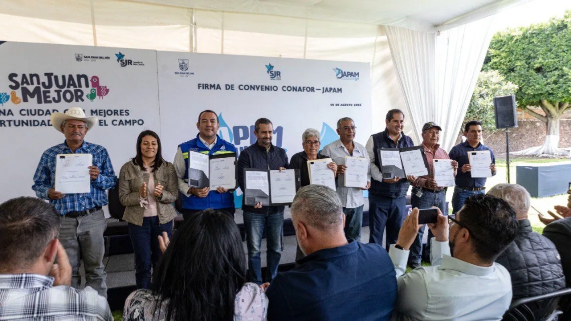 JAPAM y CONAFOR destinan 3 millones de pesos para preservar el manto acuífero de San Juan del Río