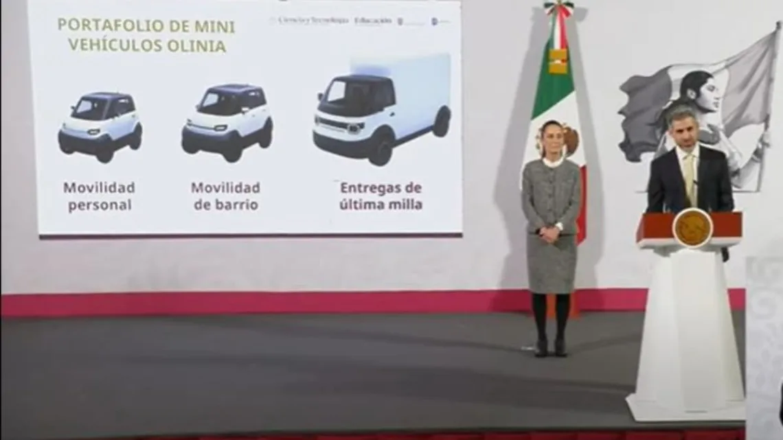 Sheinbaum dijo que se analiza si la producción del auto Olinia será con recursos públicos o en alianza con alguna empresa privada