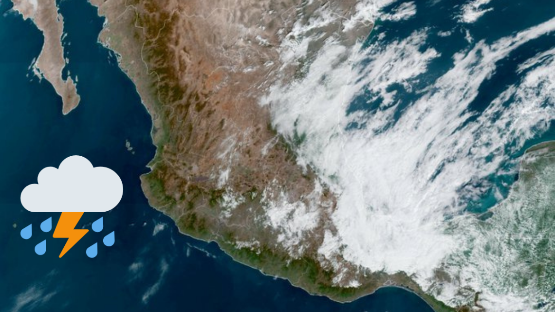 El monzón mexicano, en interacción con una vaguada en niveles medios y altos de la atmósfera, generarán lluvias puntuales muy fuertes para varios estados