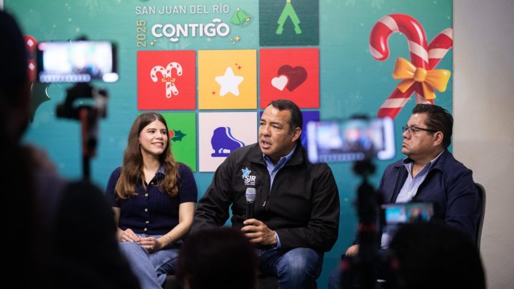 Presentan “Festival Alegría San Juan del Río Contigo 2025” que traerá pista de hielo, pino monumental y desfile navideño