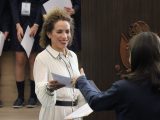 Recibe en el Congreso del Estado la diputada Adriana Meza a las alumnas del Colegio Fontanar.