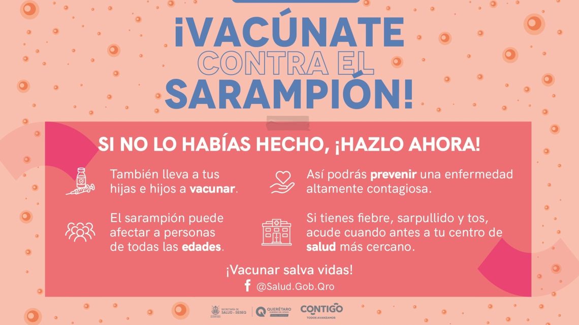 Fortalece SESA la vacunación contra el sarampión