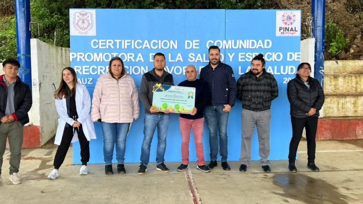 Certifica SESA a Comunidad y Espacio de Recreación Saludable en Pinal de Amoles