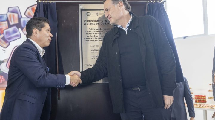Inaugura Mauricio Kuri ampliación de la planta D´Gari y Rexal del Dr. Oetker México