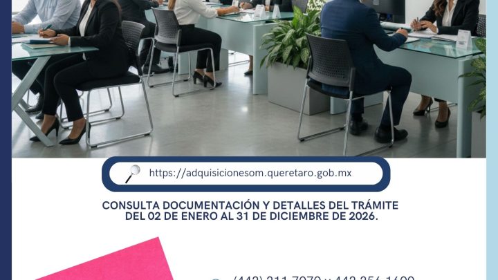 Inicia Oficialía Mayor inscripción al Padrón de Proveedores 2026