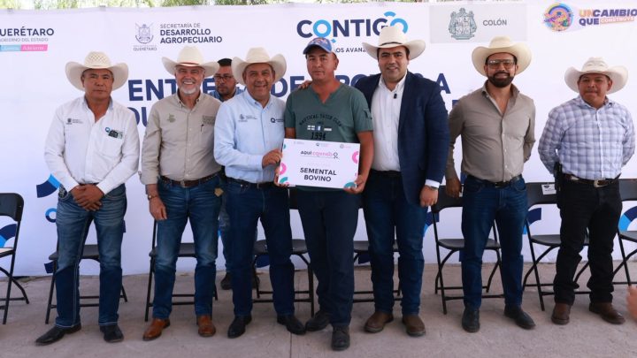 Entrega SEDEA apoyos en concurrencia a productores de Colón