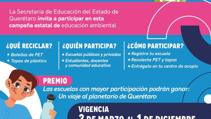 Lanza SEDEQ campaña Lidera y Recicla en tu Escuela