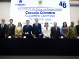 El gobernador, Mauricio Kuri González, atestiguó la toma de Compromiso de las y los integrantes del Consejo Directivo de la Confederación Patronal de la República Mexicana (COPARMEX)